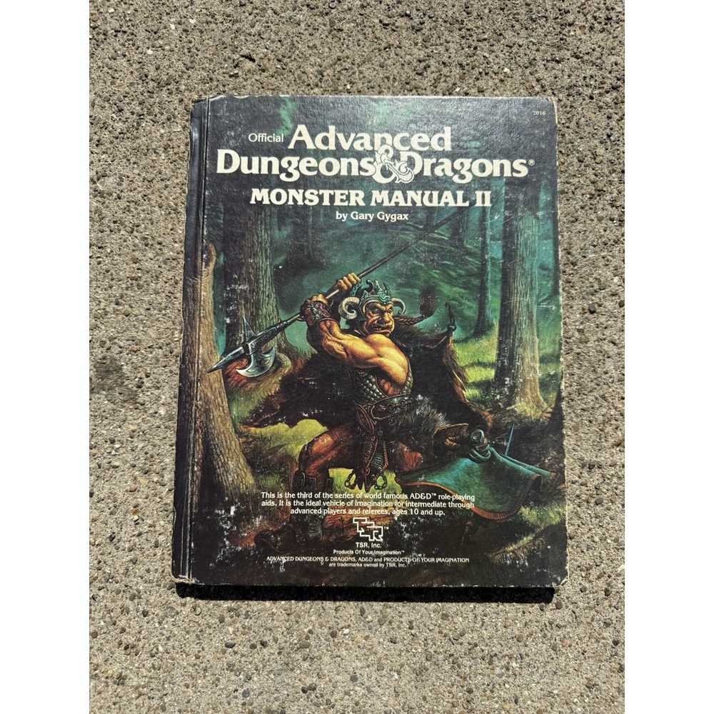 Advanced Dungeon & Dragons  Monster Manual II Gary‎ Gygax AD&D TSR #2016 HC